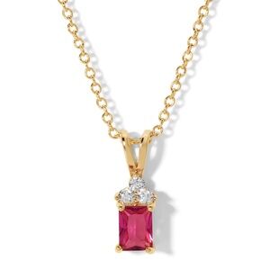 New Vanessa Mooney THE RUBY NECKLACE ruby dainty pendant charm necklace